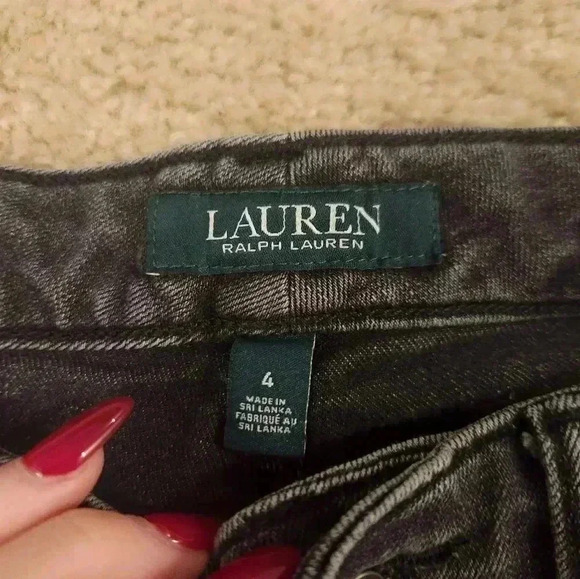 Ralph Lauren Polo Womens Jeans Black Size 4 30" Waist Mid Rise Straight #F174 - Picture 2 of 5